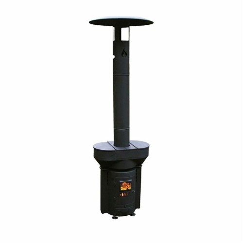 Q Stoves Q Flame Wood Pellet Outdoor Portable Heater for Patio