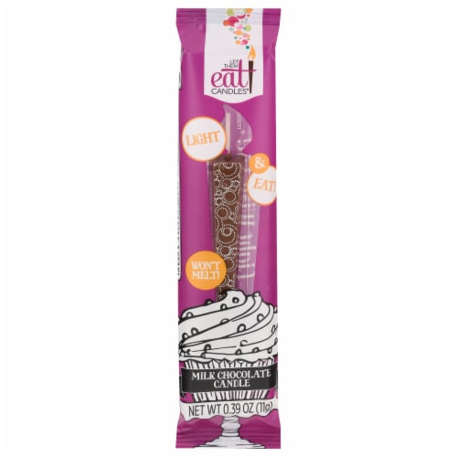 Let Them Eat Candles Milk Chocolate Edible Candle Perspective: front