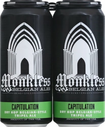 Monkless Belgian Ales Capitulation Dry Hop Tripel Ale Perspective: front