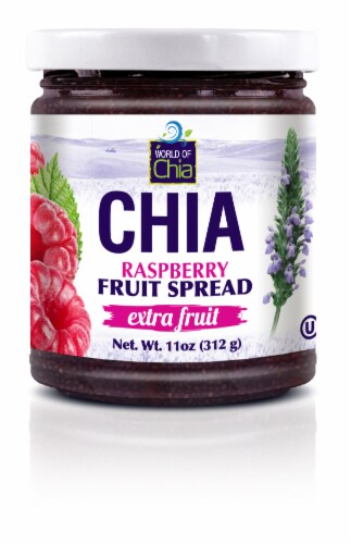 World of Chia Raspberry Extra Fruit Spread Perspective: front