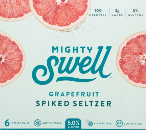 Mighty Swell Goin for it Grapefruit Spiked Spritzer Perspective: front