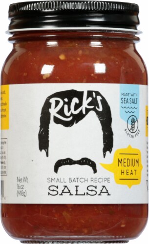 Rick's Medium Heat Salsa Perspective: front