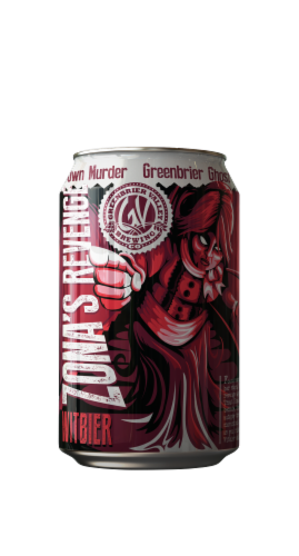 Greenbrier Valley Brewing Company Zona's Revenge Witbier Perspective: front