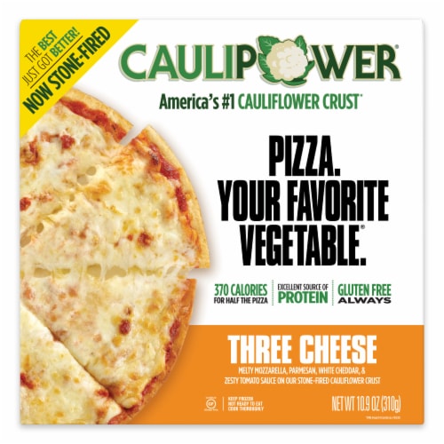 Caulipower® Stone-Fired Three Cheese Cauliflower Crust Frozen Pizza Perspective: front