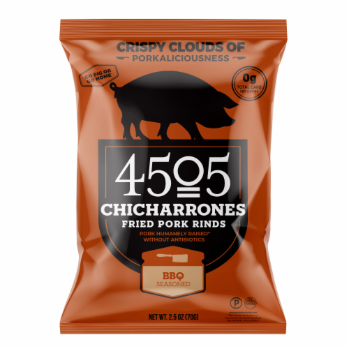 4505 Chicharrones Smokehouse BBQ Seasoned Fried Pork Rinds Perspective: front