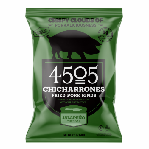 4505 Chicharrones Jalapeno Cheddar Fried Pork Rinds Perspective: front
