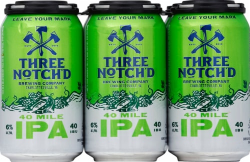 Three Notchd Brewing 40 Mile IPA Perspective: front