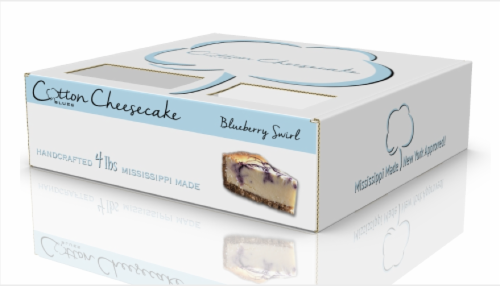 Cotton Blues Cheesecake Blueberry Swirl Cheesecake Perspective: front