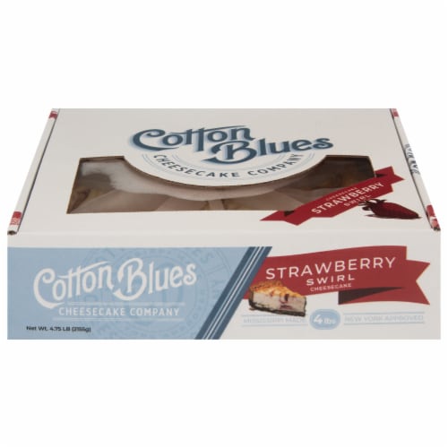 Cotton Blues Cheesecake Strawberry Swirl Cheesecake Perspective: front