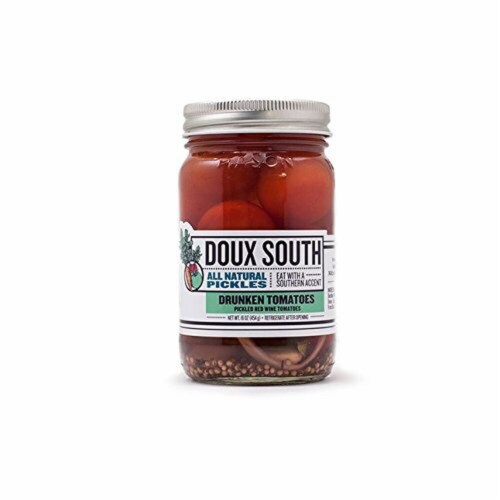 Doux South All Natural Pickles Drunken Tomatoes Perspective: front