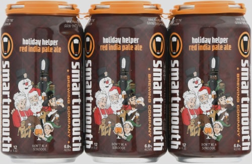 Smartmouth Holiday Helper Red IPA Craft Beer Perspective: front