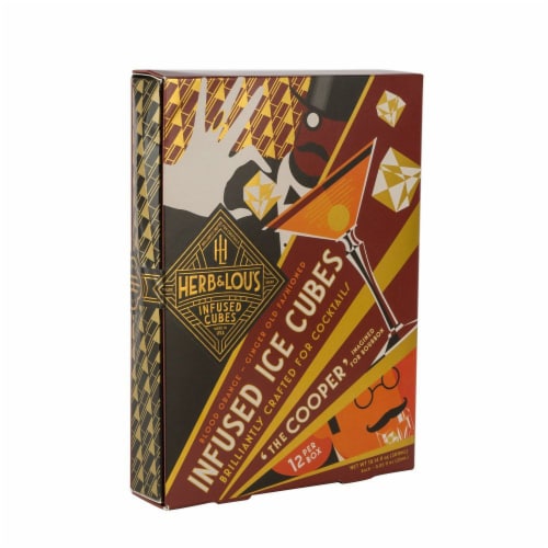 Herb & Lou's The Cooper Blood Orange Ginger Infused Ice Cubes Perspective: front