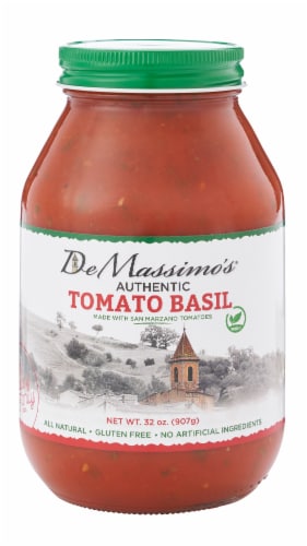 De Massimo's Authentic Tomato Basil Sauce Perspective: front