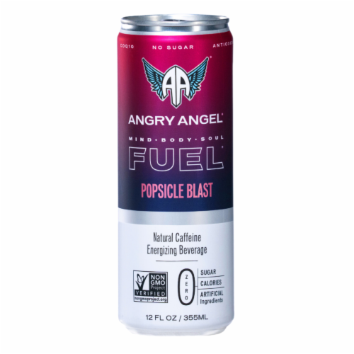 Angry Angel Popsicle Blast Energy Drink Perspective: front
