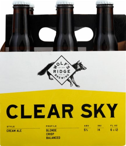Wolf's Ridge Brewing Clear Sky Cream Ale Perspective: front