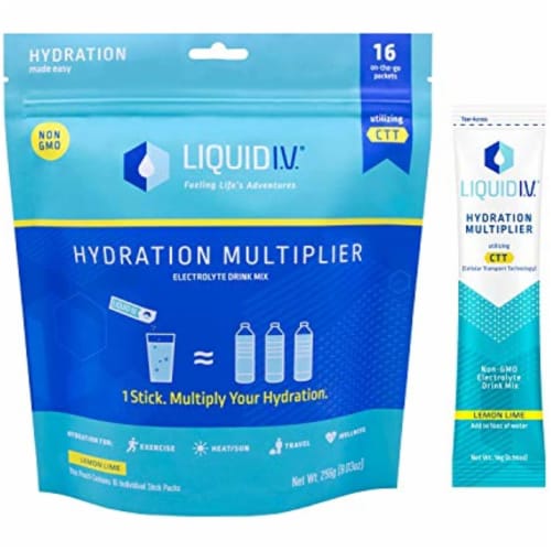 Liquid I.V. Hydration Lemon Lime Electrolyte Powder Drink Mix, 28 Count, 1  - Smith's Food and Drug