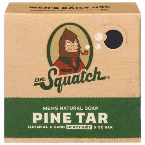 Dr. Squatch® Pine Tar Natural Bar Soap Perspective: front
