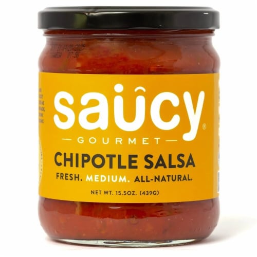 Saucy® Gourmet Chipotle Salsa Perspective: front