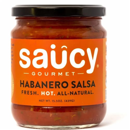 Saucy® Gourmet Habanero Salsa Perspective: front