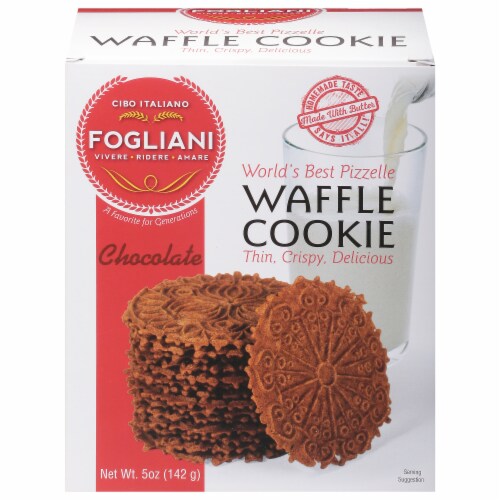 Fogliani Chocolate Pizzelles Perspective: front