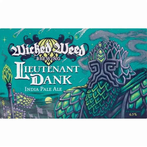 Wicked Weed Brewing Lieutenant Dank India Pale Ale Perspective: front