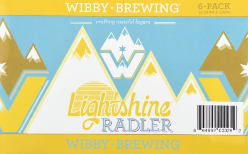 Wibby Brewing lightshine Radlar Lager Beer Perspective: front