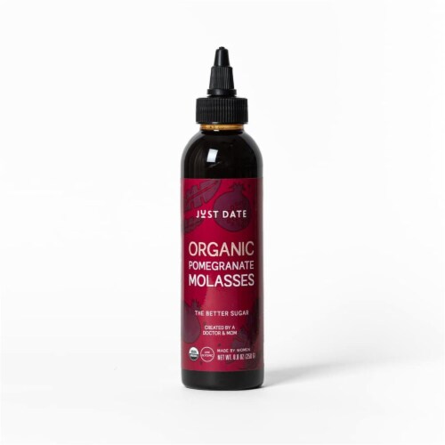 Just Date Syrup 36482 8.8 oz Organic Pomegranate Syrup, Pack of 6 Perspective: front
