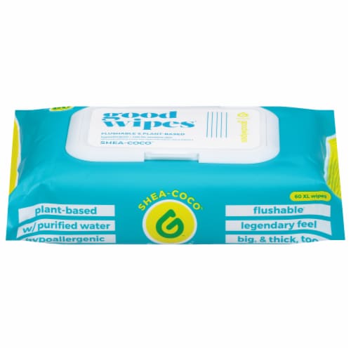 Goodwipes® Shea-Coco Flushable Wipes Perspective: front