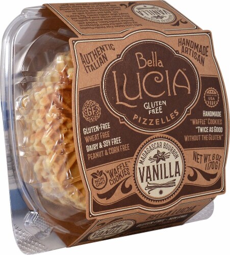 Bella Lucia  Pizzelles Waffle Cookie Gluten Free   Vanilla Perspective: front