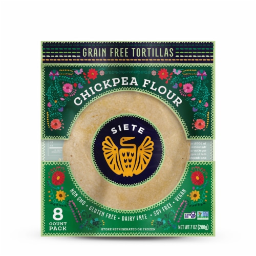 Siete Chickpea Flour Tortillas Perspective: front