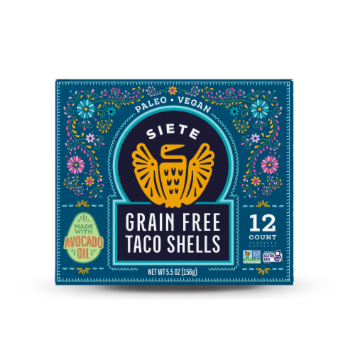 Siete Gluten Free Grain Free Taco Shells Perspective: front