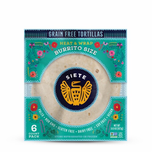 Siete Burrito Tortillas Perspective: front
