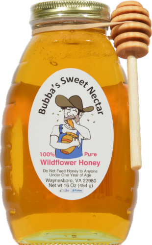 Bubba's Sweet Nectar Pure Wildflower Honey Perspective: front