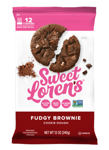 Sweet Loren's Gluten Free Fudgy Brownie Cookie Dough Perspective: front