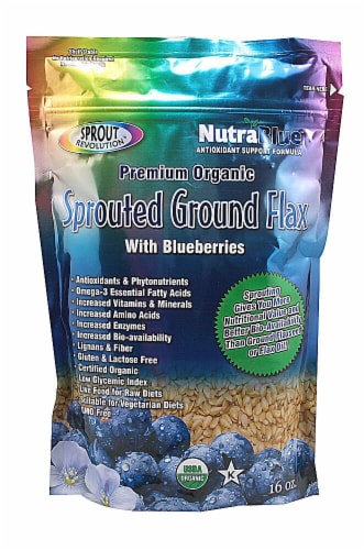 Sprout Revolution Organic Sprouted Ground Flax - Blueberry Perspective: front