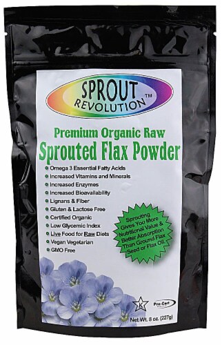 Sprout Revolution  Premium Organic Sprouted Ground Flax Perspective: front