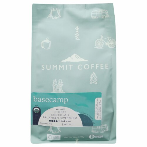 Summit Coffee Basecamp Dark Roast Whole Bean Coffee Perspective: front