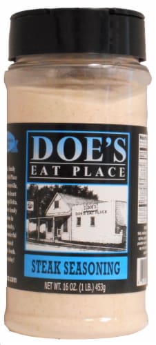 Doe's Eat Place Steak Seasoning Perspective: front