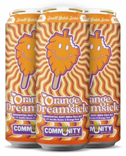 Community Beer Co. Orange Dreamsicle Hazy IPA Beer Perspective: front
