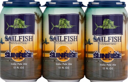 Sailfish Brewing Co. Sunrise City IPA India Pale Ale Perspective: front