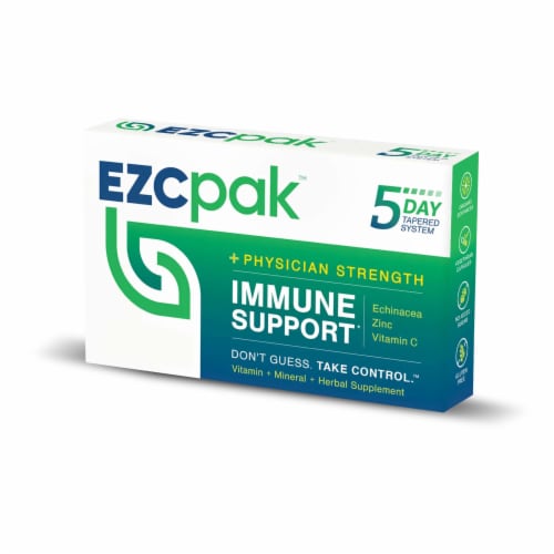 EZCpak with Echinacea Vitamin C and Zinc Immune Support Supplement Perspective: front