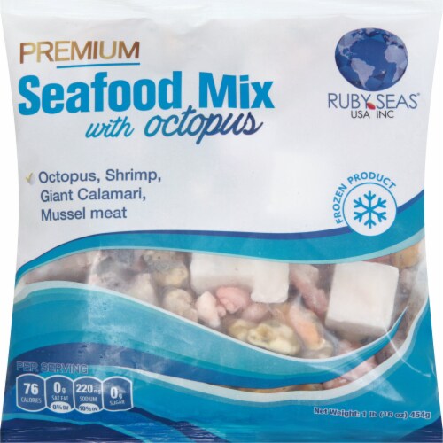 Ruby Seas® Premium Seafood Mix with Octopus Perspective: front