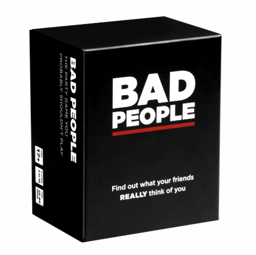 Bad People Card Game Perspective: front
