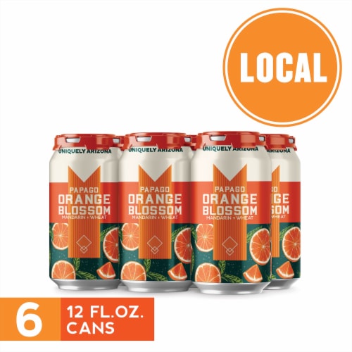 Huss Brewing Papago Orange Blossom Mandarin Wheat Beer Perspective: front