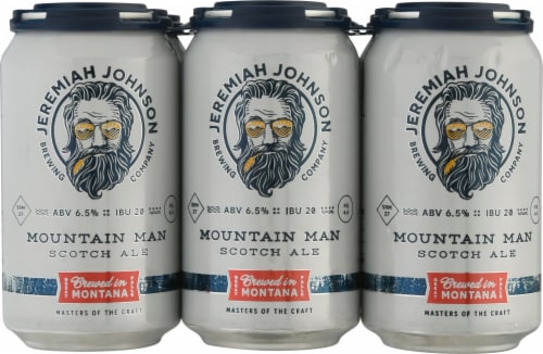 Jeremiah Johnson Brewing Co. Mountain Man Scotch Ale Beer Perspective: front