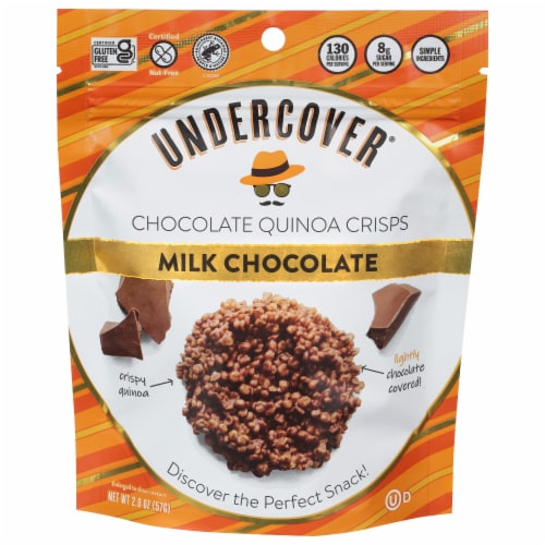 Undercover® Crispy Quinoa Milk Chocolate Covered Snacks Perspective: front