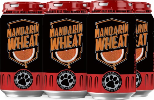 Uncle Bear's Brewery Mandarin Wheat Craft Beer Perspective: front
