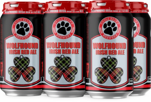Uncle Bear's Brewery Wolfhound Irish Red Ale Perspective: front