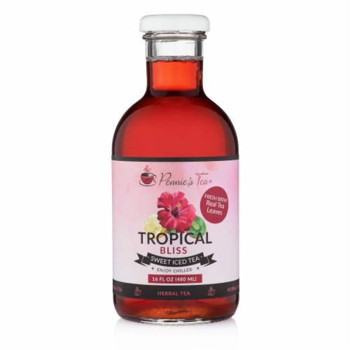 Pennie's Tea Tropical Bliss Sweet Iced Tea Perspective: front