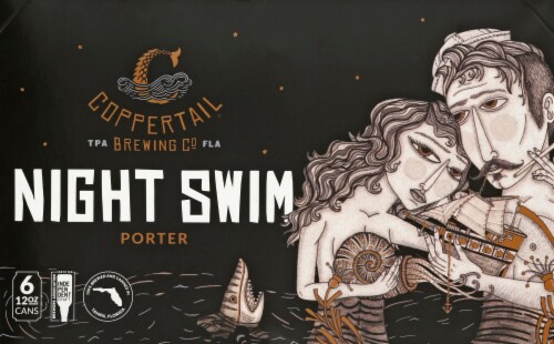 Coppertail Brewing Co. Night Swim Porter Perspective: front